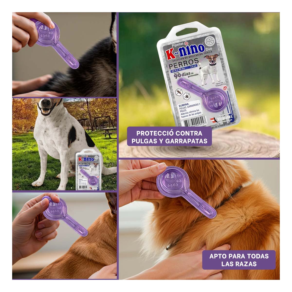 PACK4 SOLUCION TOPICA PARA PERROS DE 0 A 20 KG CON MUCHA FUERZA YREGALO STICKER - 2