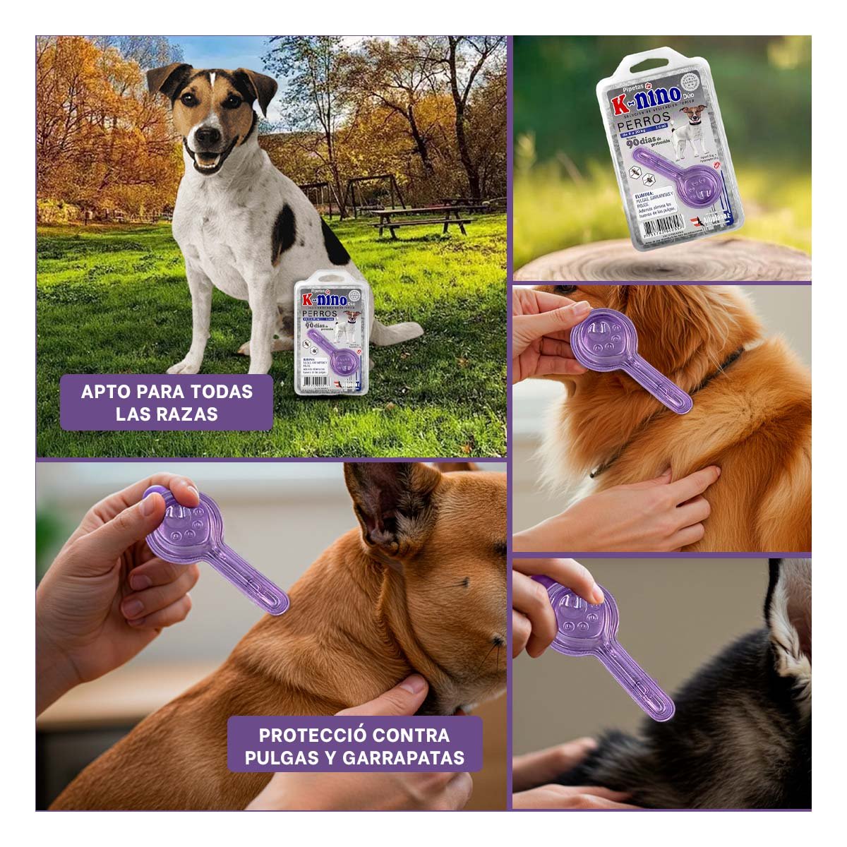 PIPETA ANTIPULGA PARA PERROS DE 0 A 20 KG SANITARIA PARA MUCHA CALMA - 2