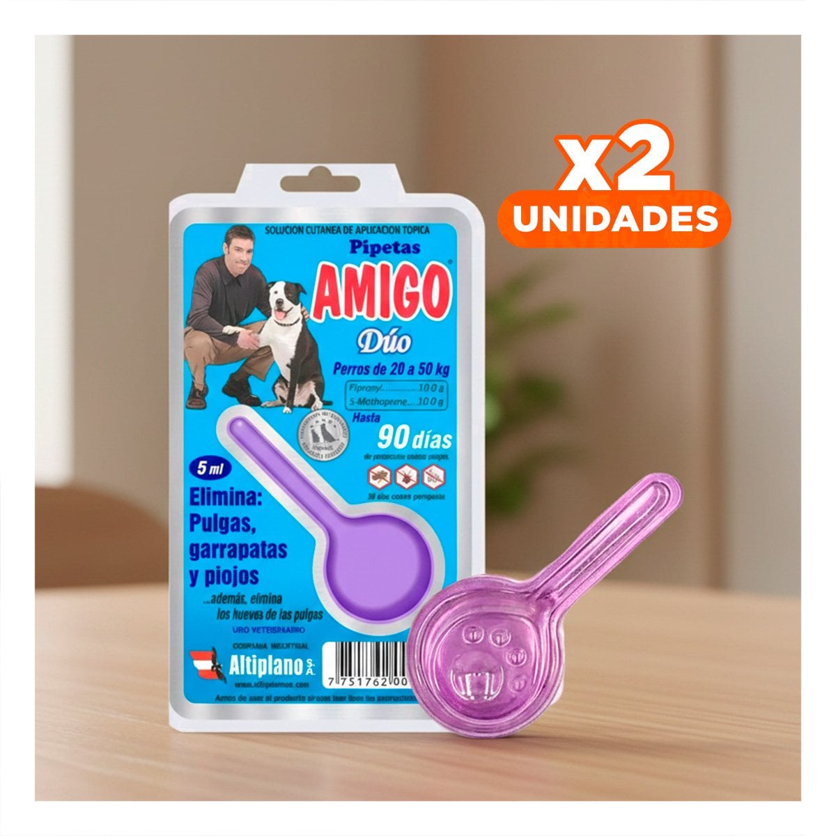PACK2 TRATAMIENTO CONTRA PARASITOS DE 5 ML PARA CUIDAR CON MUCHA GANA EN CASA - 1