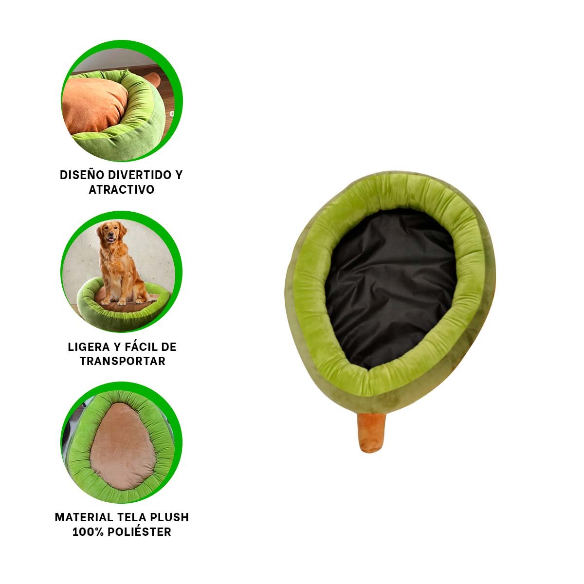 CAMA PALTA PARA MASCOTA TALLA L VERDE DE CALIDAD REAL PARA SU SUEÑO YSTICKY - 5