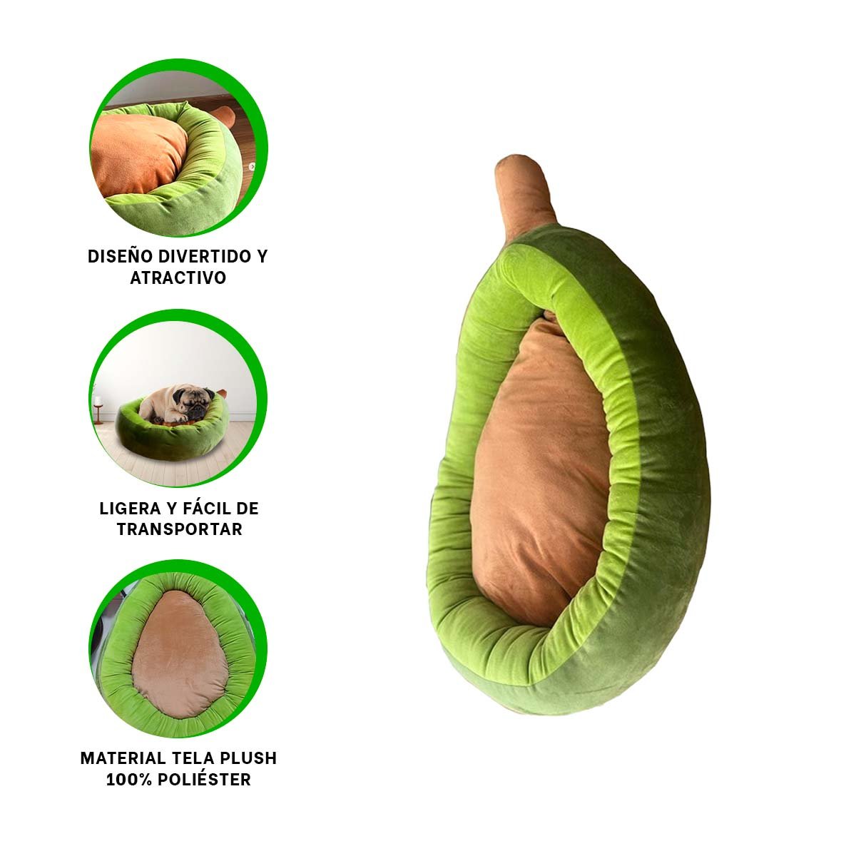 CAMA PALTA PARA MASCOTA TALLA S VERDE DE CALIDAD REAL PARA SU SUEÑO YSTICKY - 5