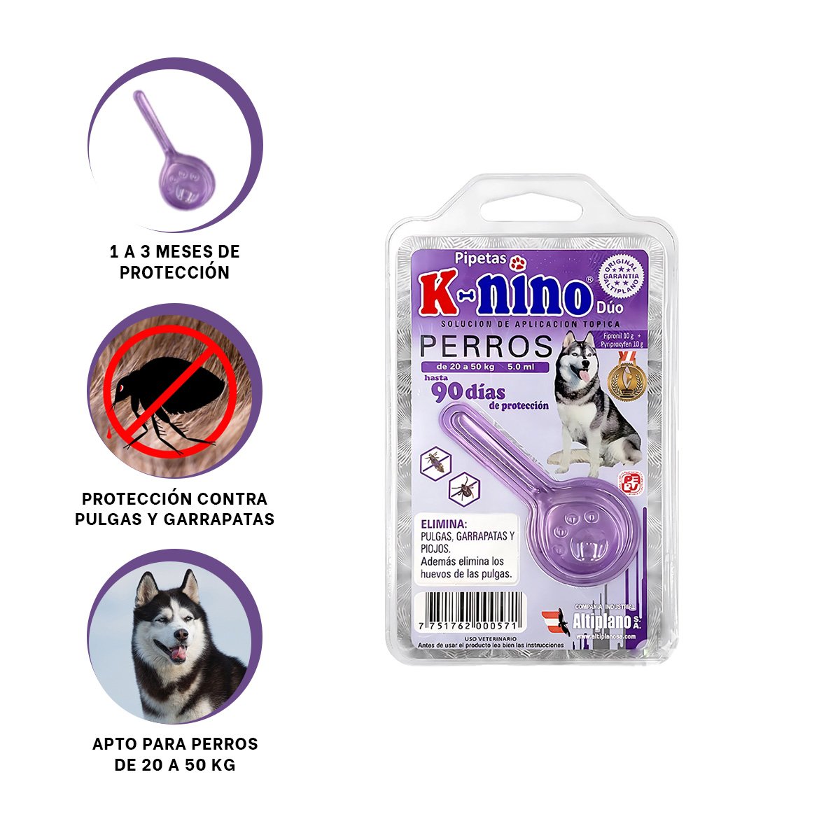 PIPETA ANTIPULGA PARA PERROS DE 20 A 50 KG DE CALIDAD REAL YSTICKY - 5
