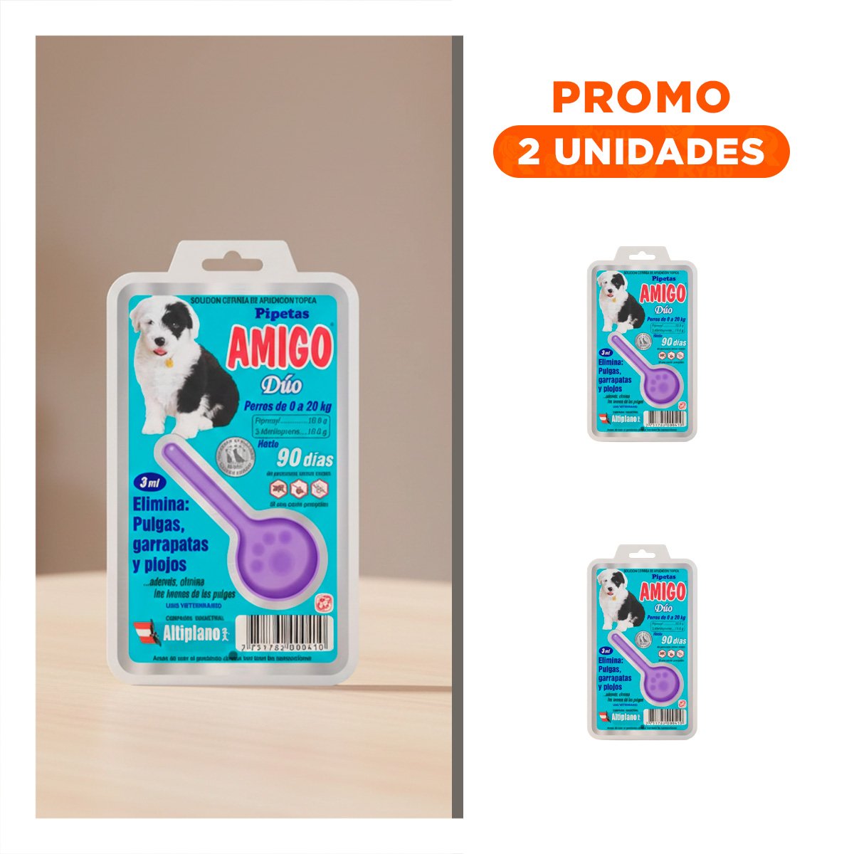 PACK2 BARRERA PROTECTORA DE 3 ML PARA PERROS DE PARA MAS ESTILO YREGALO STICKER - 1