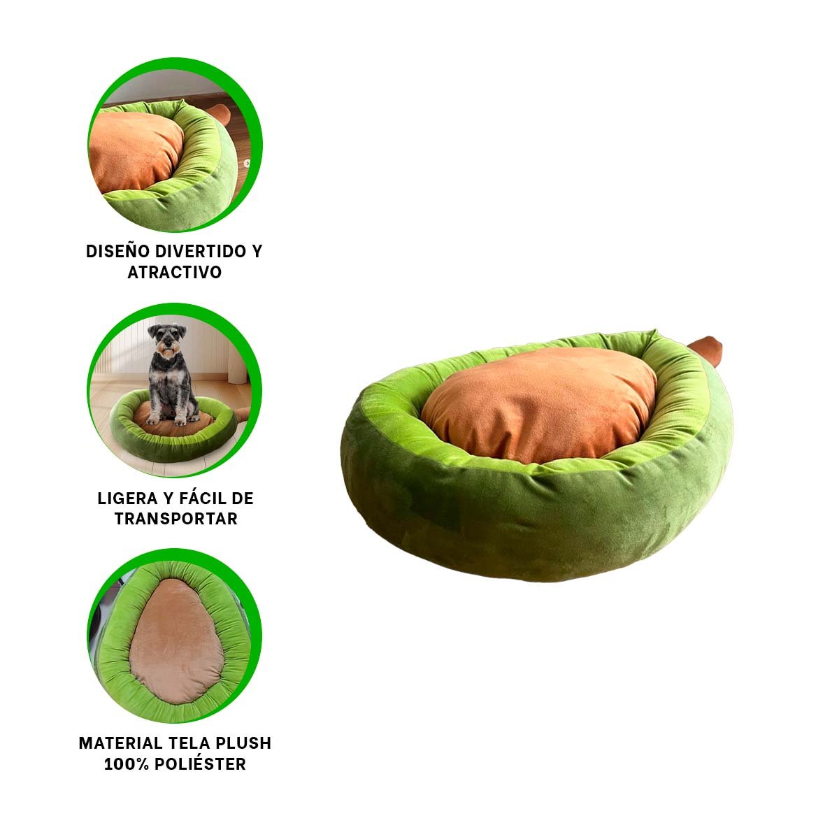 CAMA PALTA PARA MASCOTA TALLA M VERDE DE CALIDAD REAL PARA SU SUEÑO YSTICKY - 5