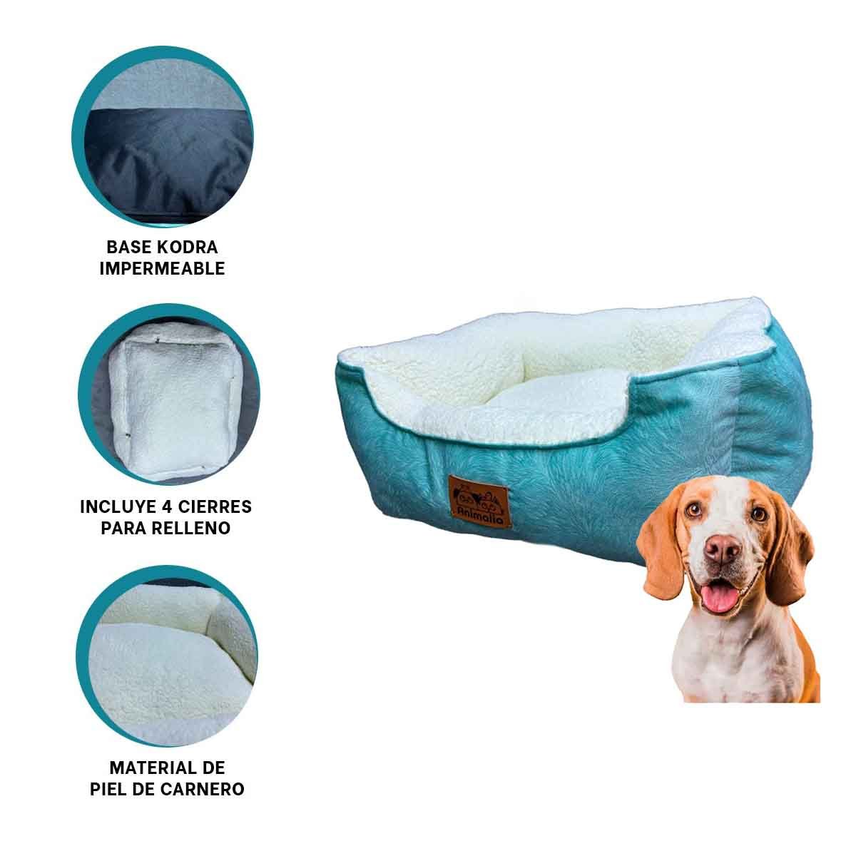 CAMA VERDE TALLA M DE PIEL DE CARNERO QUE FACILITA DISTRIBUCION EN RINCONES YPAPEL REGALO - 5