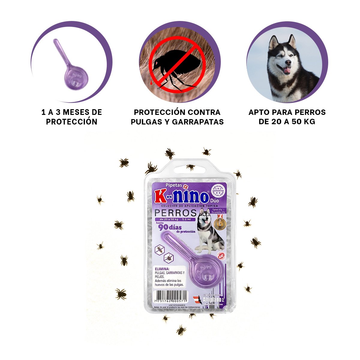 TRATAMIENTO CONTRA PARASITOS PARA PERROS DE 20 A 50 KG PARA LA SALUD DE FAMILIA YPAPEL REGALO - 5