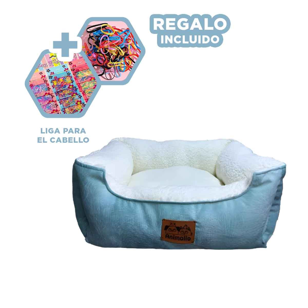 CAMA ACOLCHADA VERDE TALLA S DE PIEL DE CARNERO EN ZONA DE MASCOTA CONTROLADA YLIGAS REGALO - 2