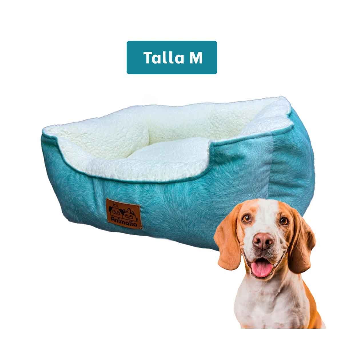 CAMA ACOLCHADA VERDE TALLA M DE PIEL DE CARNERO EN ZONA DE MASCOTA CONTROLADA YLIGAS REGALO - 5