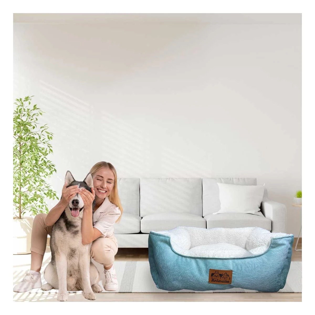 CAMA COMPACTA TALLA L VERDE DE PIEL DE CARNERO PARA ORGANIZACION DIARIA YSTICKY - 1