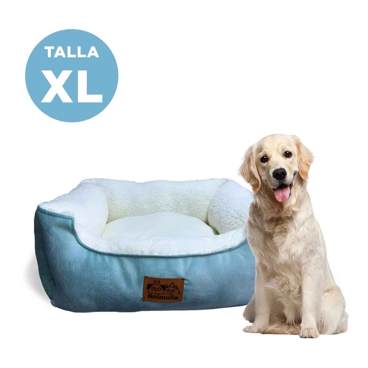 CAMA ACOLCHADA VERDE TALLA XL DE PIEL DE CARNERO EN ZONA DE MASCOTA CONTROLADA YLIGAS REGALO - 5