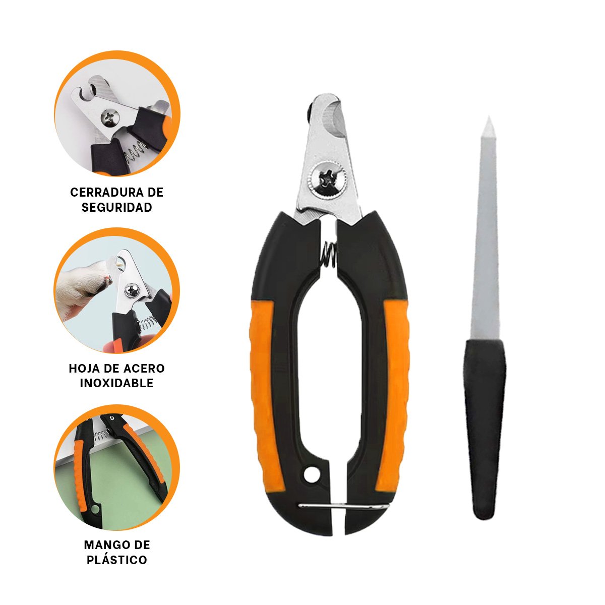 KIT CORTA UNA Y LIMA 12X4 3 CM NARANJA Y NEGRO NUMBELL YSTICKY - 5