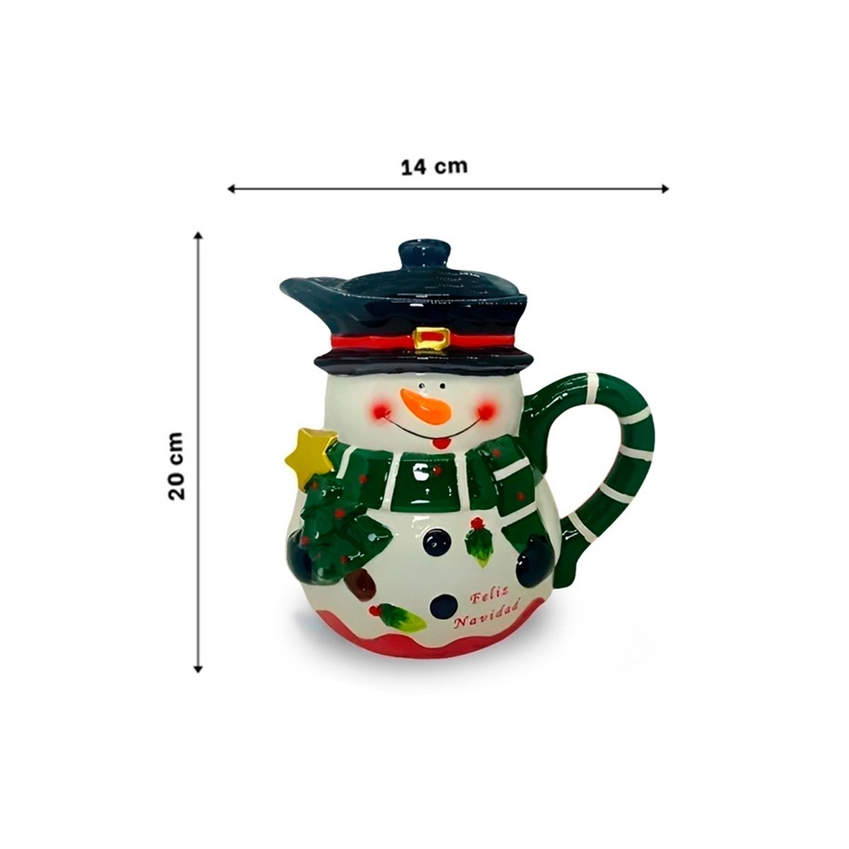 PACK2 ARTICULO FESTIVO NAVIDENO CON DISENO MUNECO DE NIEVE 2 LITROS YREGALO STICKER - 4