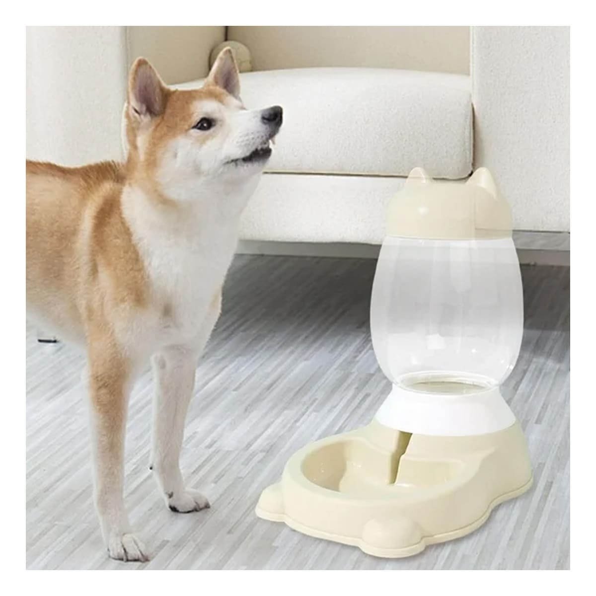 PACK4 DISPENSADOR BEIGE AUTOMATICO CON BIDON Y GATO QUE MEJORA LA PRESENTACION YPAPEL REGALO - 5