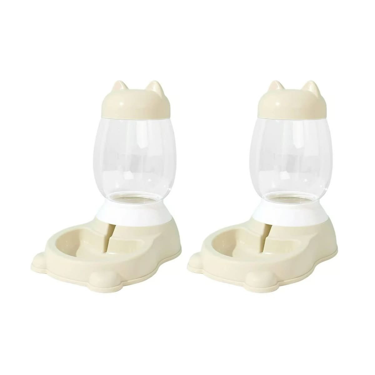 BEBEDERO COMPACTO BEIGE CON BIDON EN GATO PARA ZONA BIEN ORGANIZADA YREGALO STICKER - 1