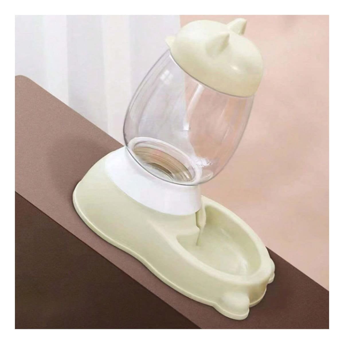 BEBEDERO DOMESTICO BEIGE CON BIDON EN GATO QUE MANTIENE ESPACIOS ORDENADOS YSTICKY - 1