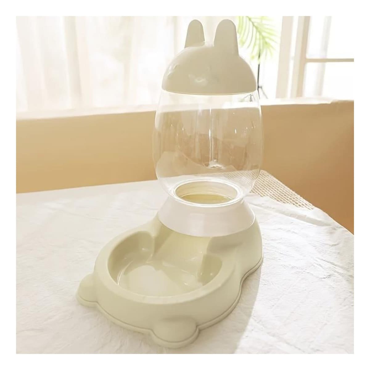 BEBEDERO PEQUENO AUTOMATICO BEIGE CON BIDON DE GATO EN RINCONES CONTROLADOS YLIGAS REGALO - 3