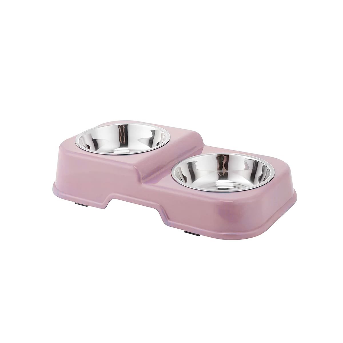 PLATO DE DOS NIVELES COLOR ROSADO DOBLE CON PLATOS DESMONTABLES FACIL DE USAR YREGALO STICKER - 1