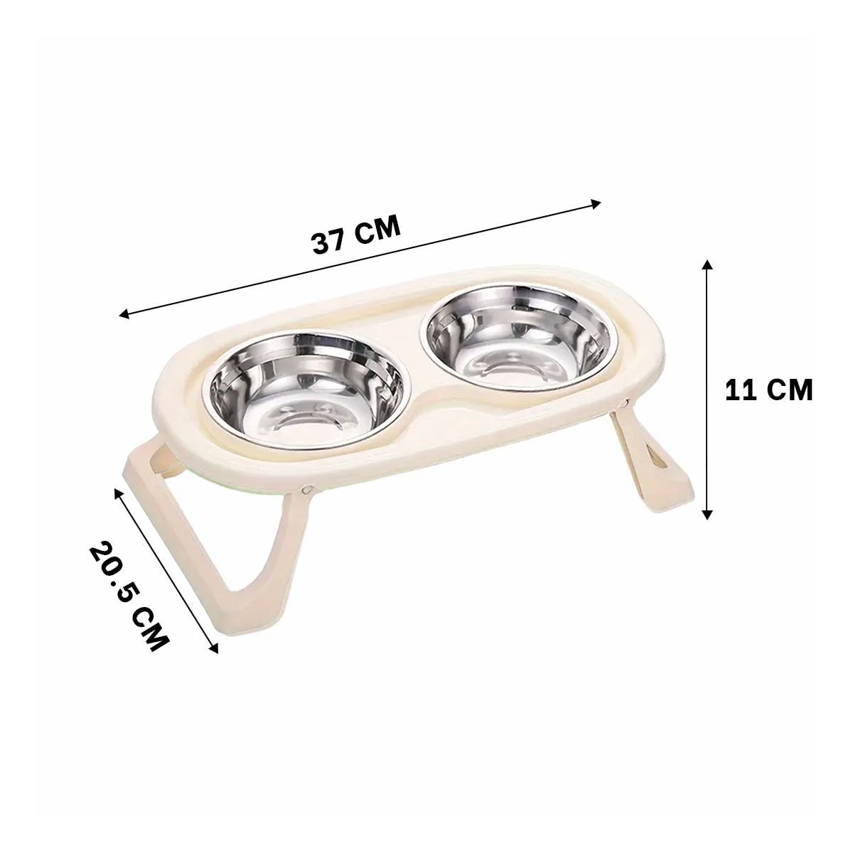 PLATO ELEVADO EN COLOR CREMA DOBLE Y PLEGABLE CON DESMONTABLE FACIL DE USAR YPAPEL REGALO - 4
