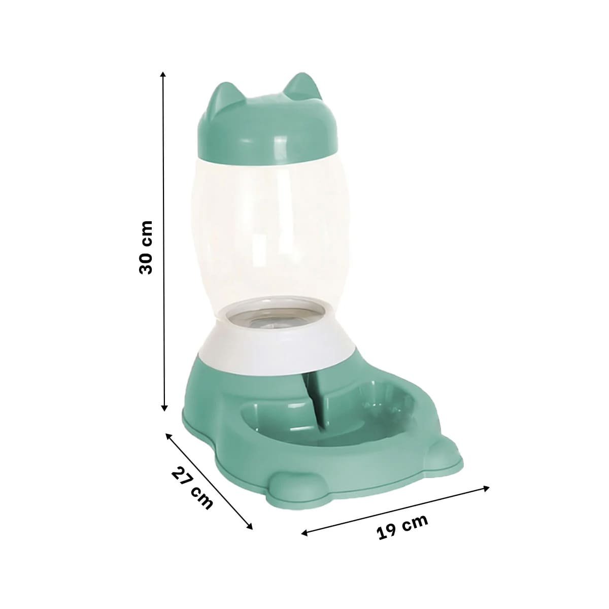 DISPENSADOR SUAVE VERDE CON GATO AUTOMATICO Y BIDON EN RINCONES VISUALES - 4