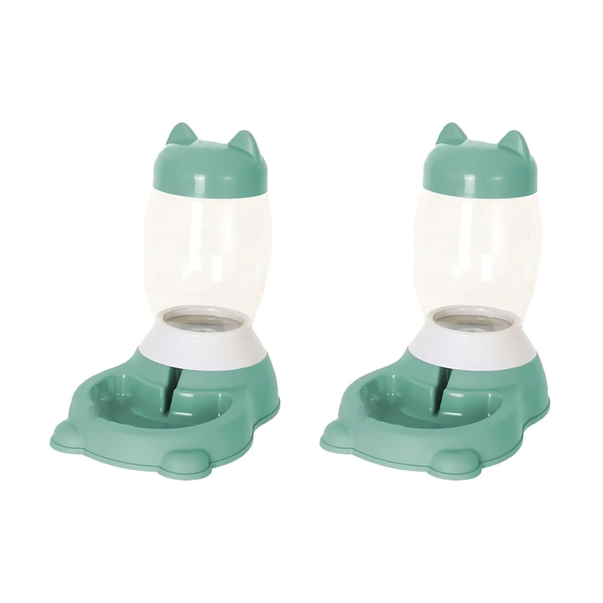 COMEDERO COMPACTO VERDE CON BIDON EN GATO PARA ZONA BIEN ORGANIZADA YREGALO STICKER - 1