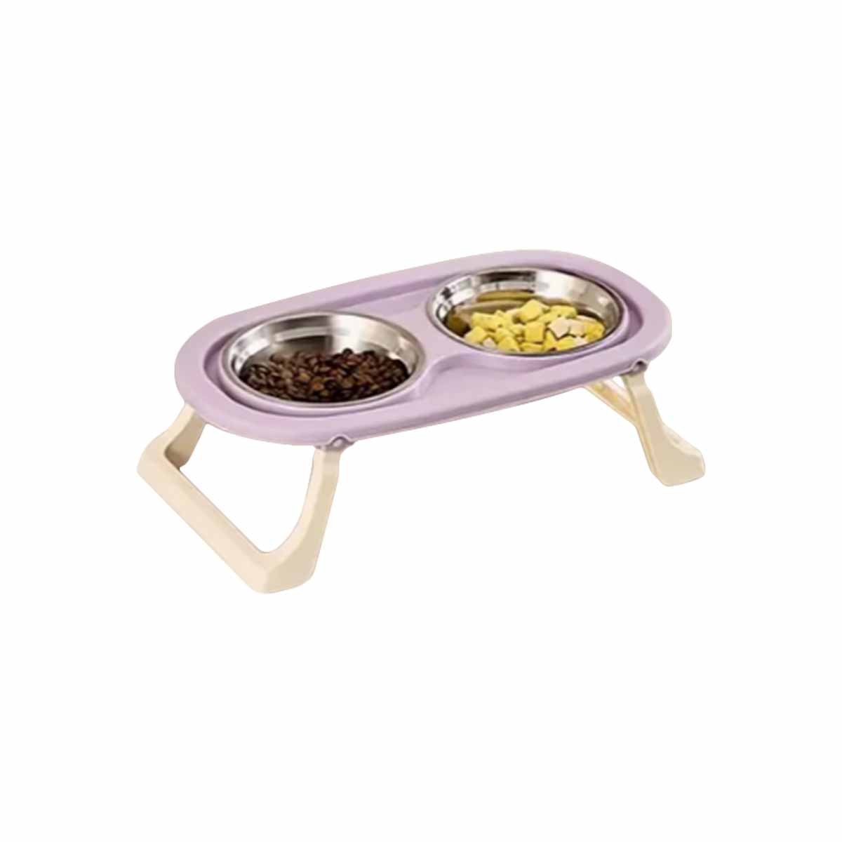 PLATO DOBLE CON ELEVACION LILA PLEGABLE Y DESMONTABLE COMODO YREGALO STICKER - 1
