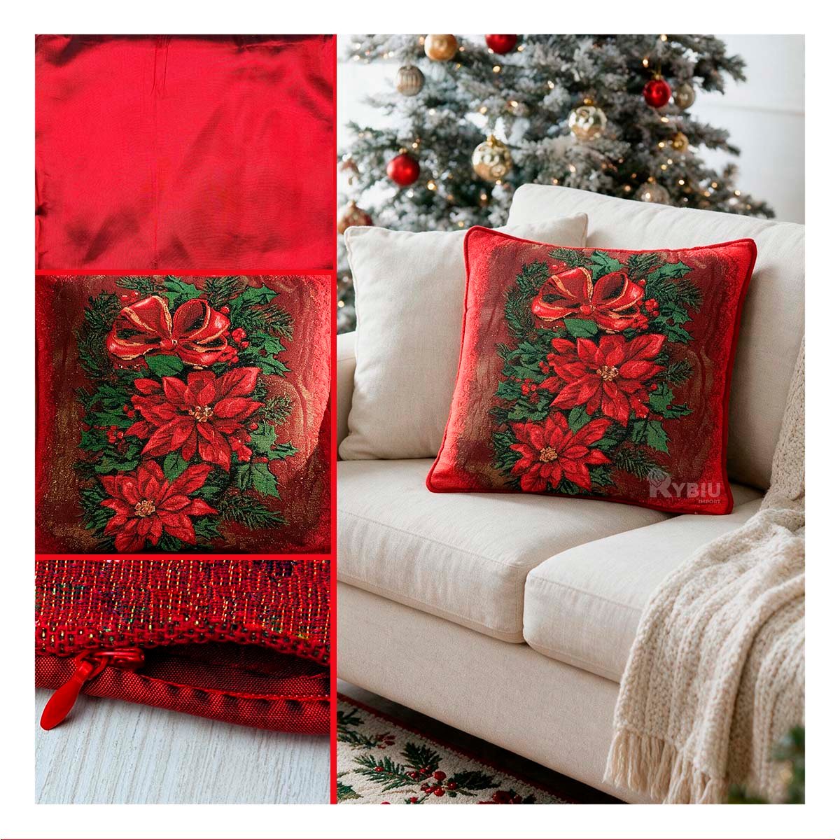 PACK2 FORRO DE COJIN DECORATIVO CON ESTAMPADO FLORAL 45X45CM - 4