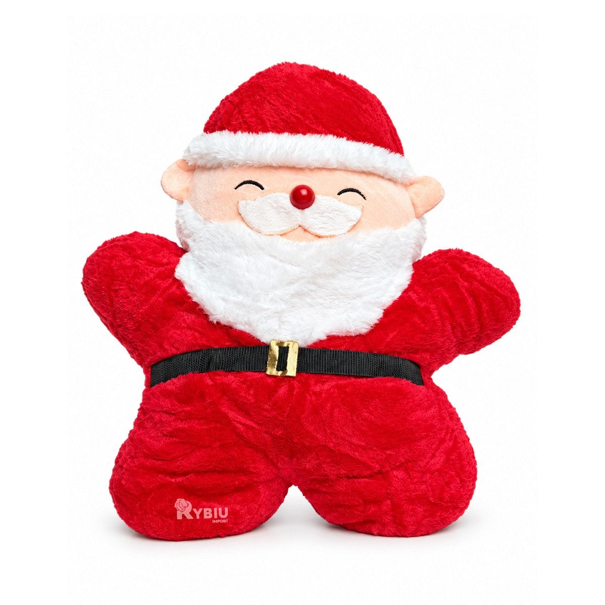 ALMOHADILLA NAVIDENA CON DISENO DE PAPA NOEL ROJO Y LIGAS REGALO - 1