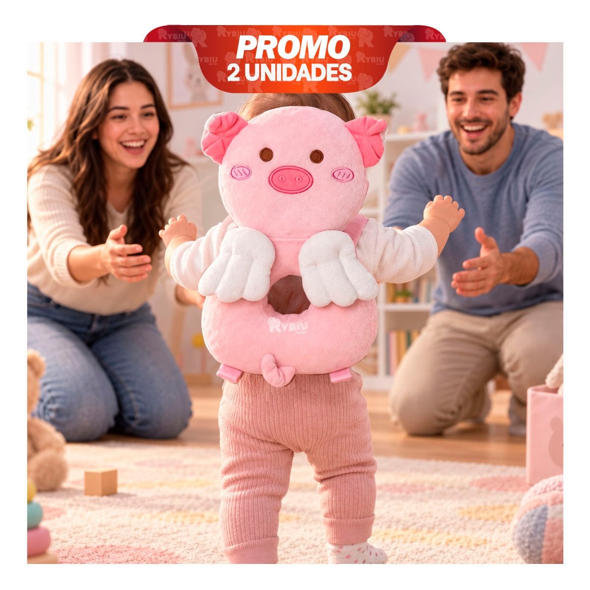 PACK2 ALMOHADILLA PROTECTORA PARA DESCANSO ROSADO YREGALO STICKER - 1