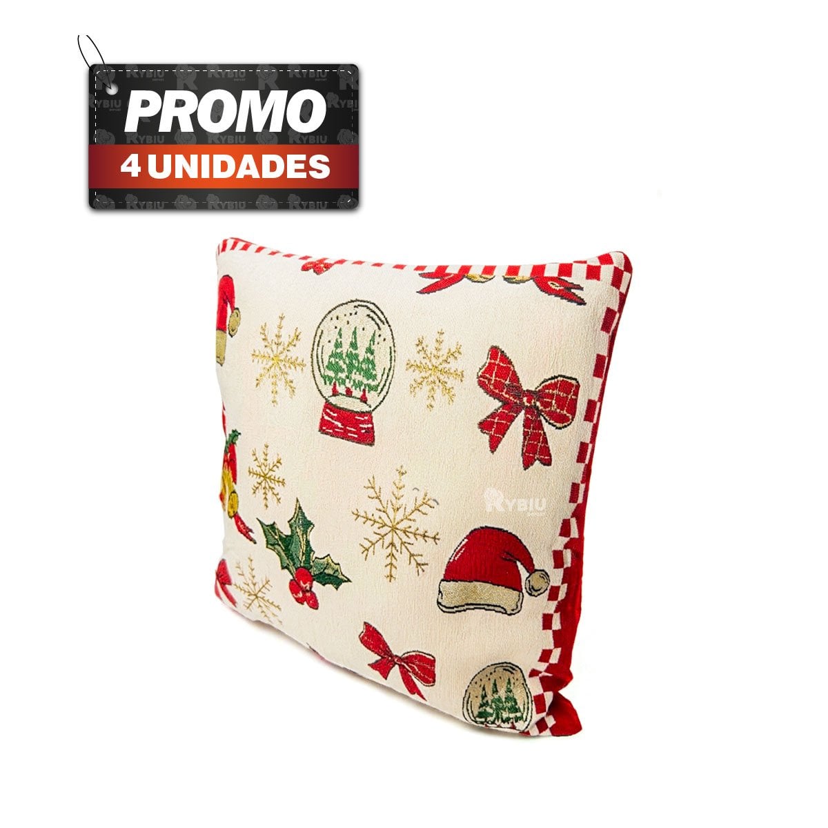 PACK4 ALMOHADA DE NAVIDAD PARA DECORAR BEIGE - 1