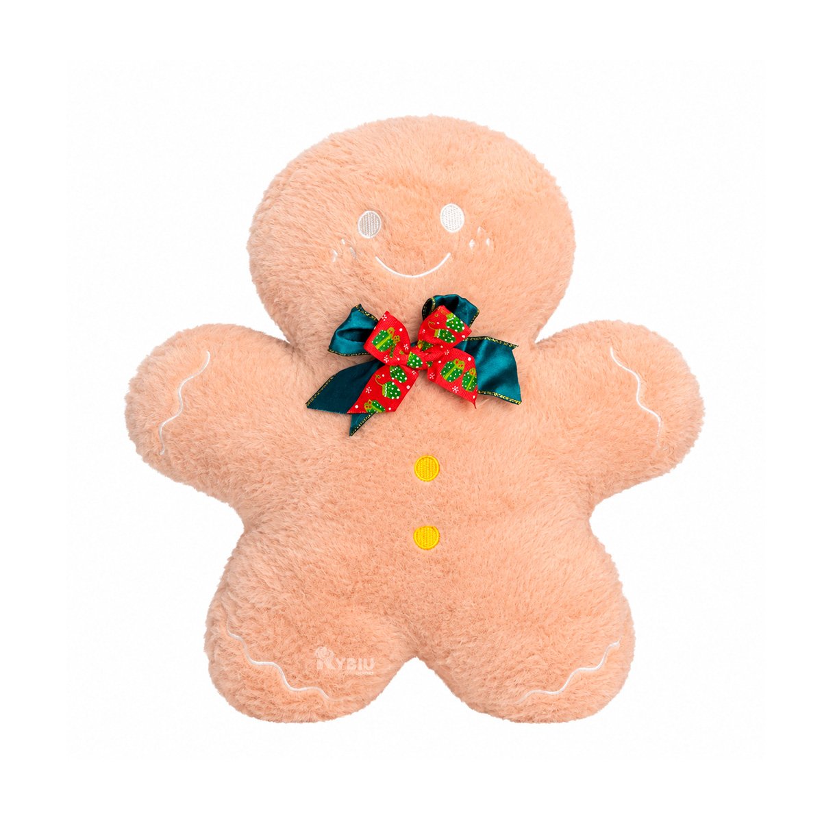 ALMOHADILLA NAVIDENA CON FIGURA DE JENGIBRE EN COLOR BEIGE Y LIGAS REGALO - 1