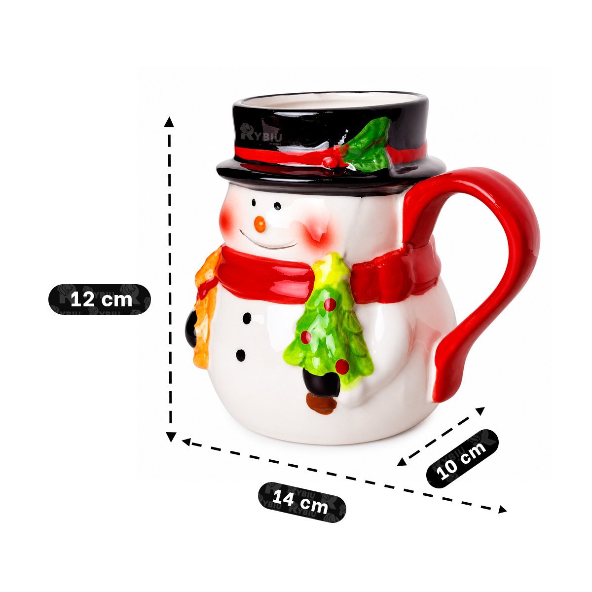 RECIPIENTE PARA BEBIDAS CON DISENO NAVIDENO BLANCO Y STICKY - 2