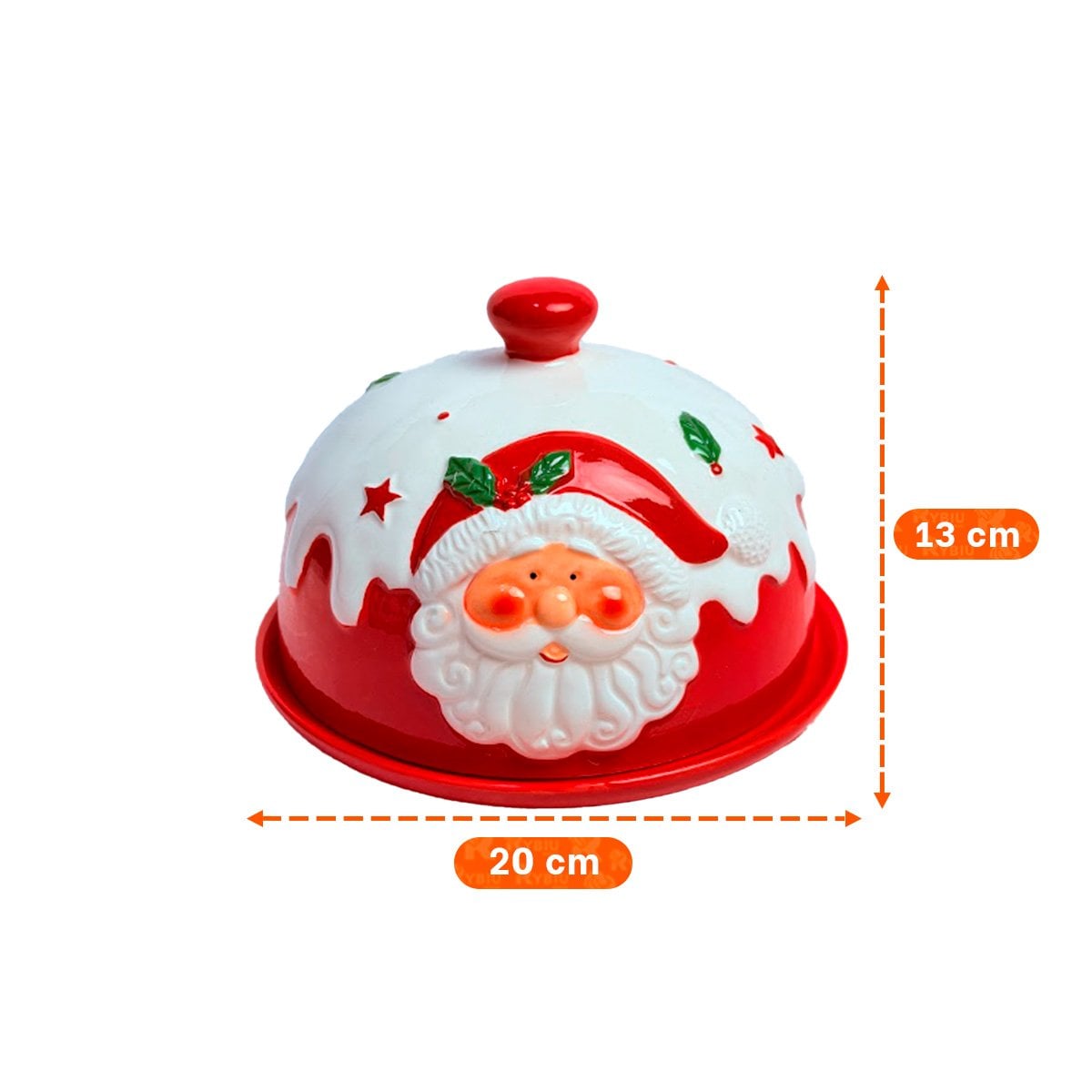 PACK2 RECIPIENTE BLANCO 13X20CM CON PAPA NOEL Y TOQUES DE HOGAR YPAPEL REGALO - 4