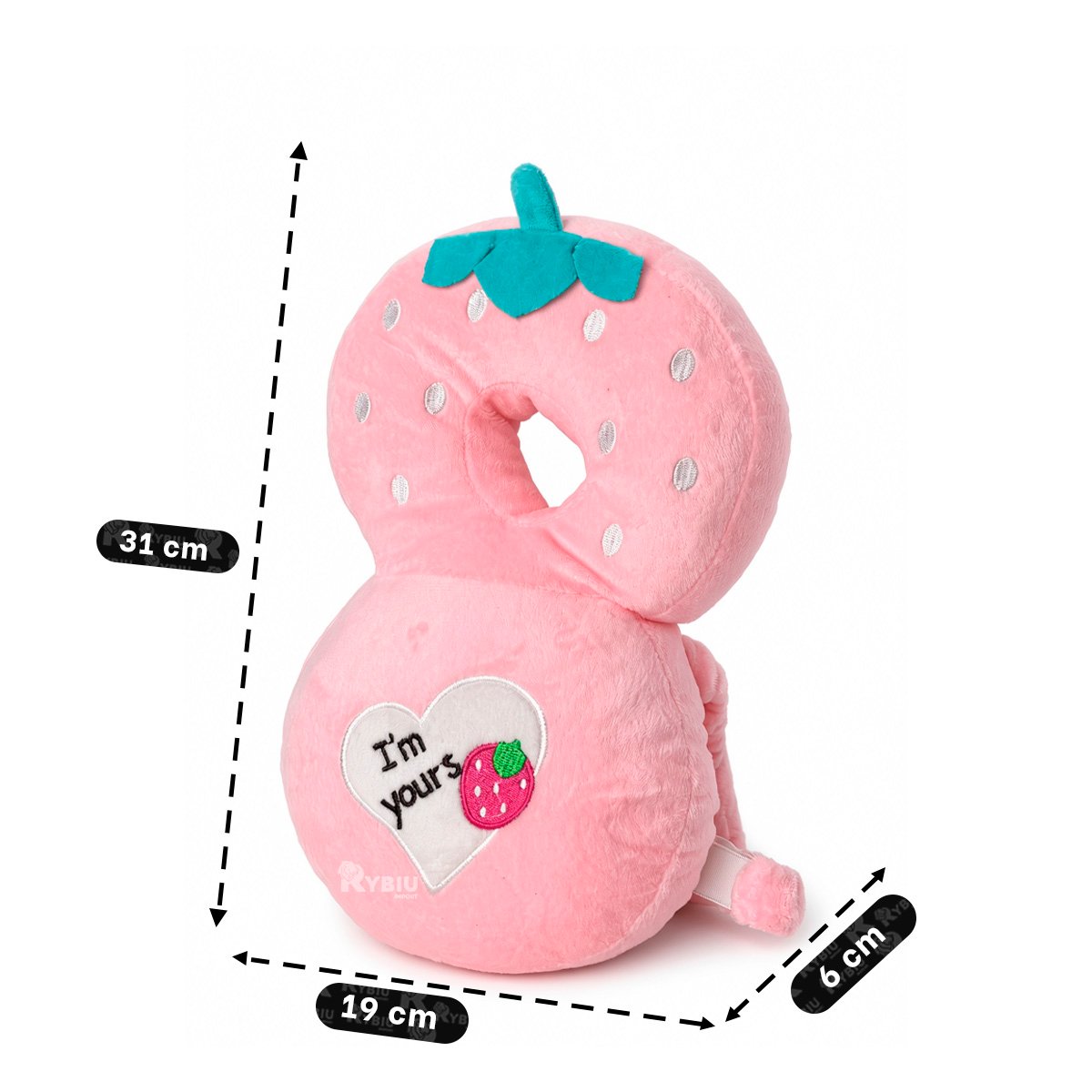 PACK4 COJIN PROTECTORA CON SOPORTE INFANTIL ROSADO YREGALO STICKER - 2