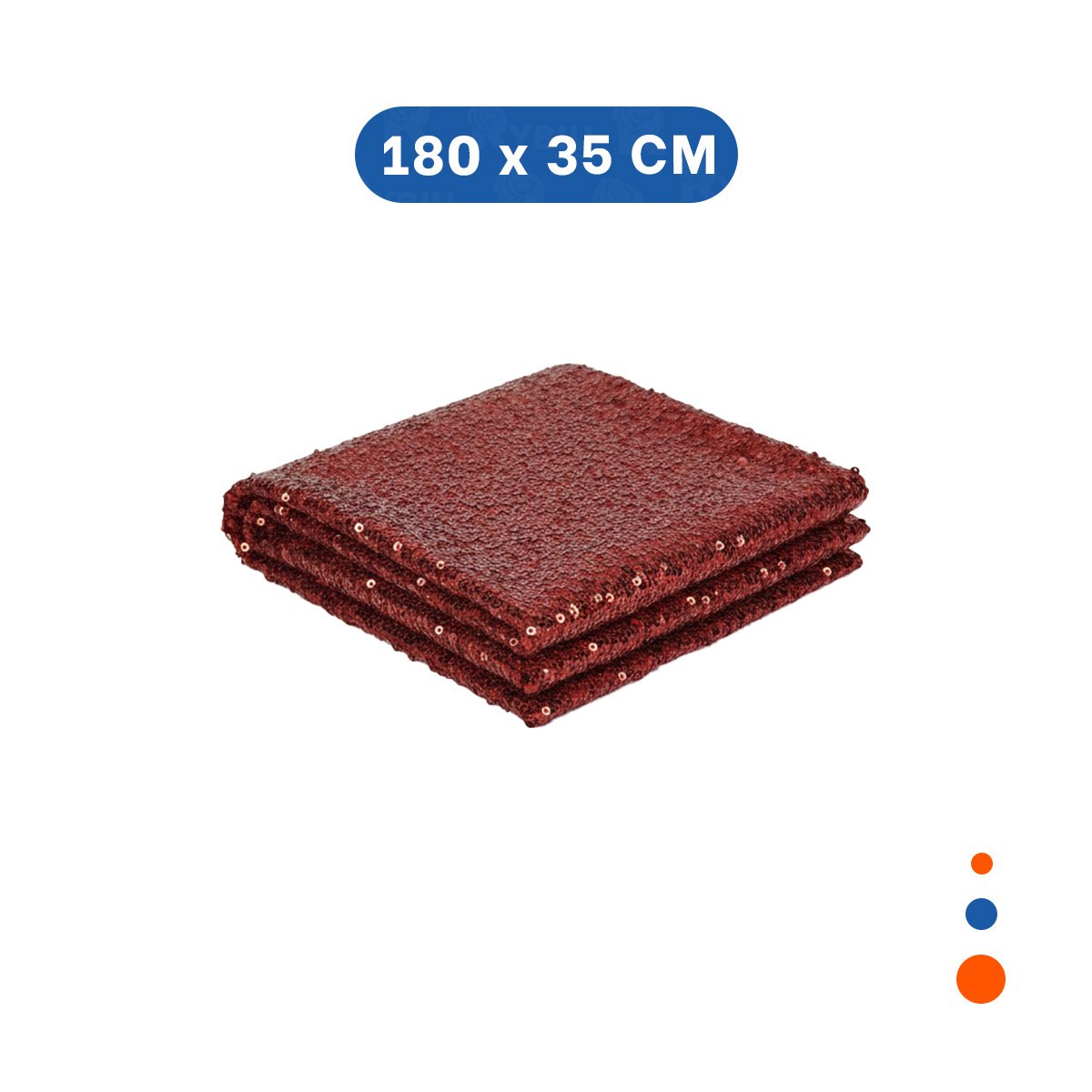 CAMINO 220X35CM CON LENTEJUELAS PARA MESA EN COMEDOR Y CENA ROJO YPAPEL REGALO - 4