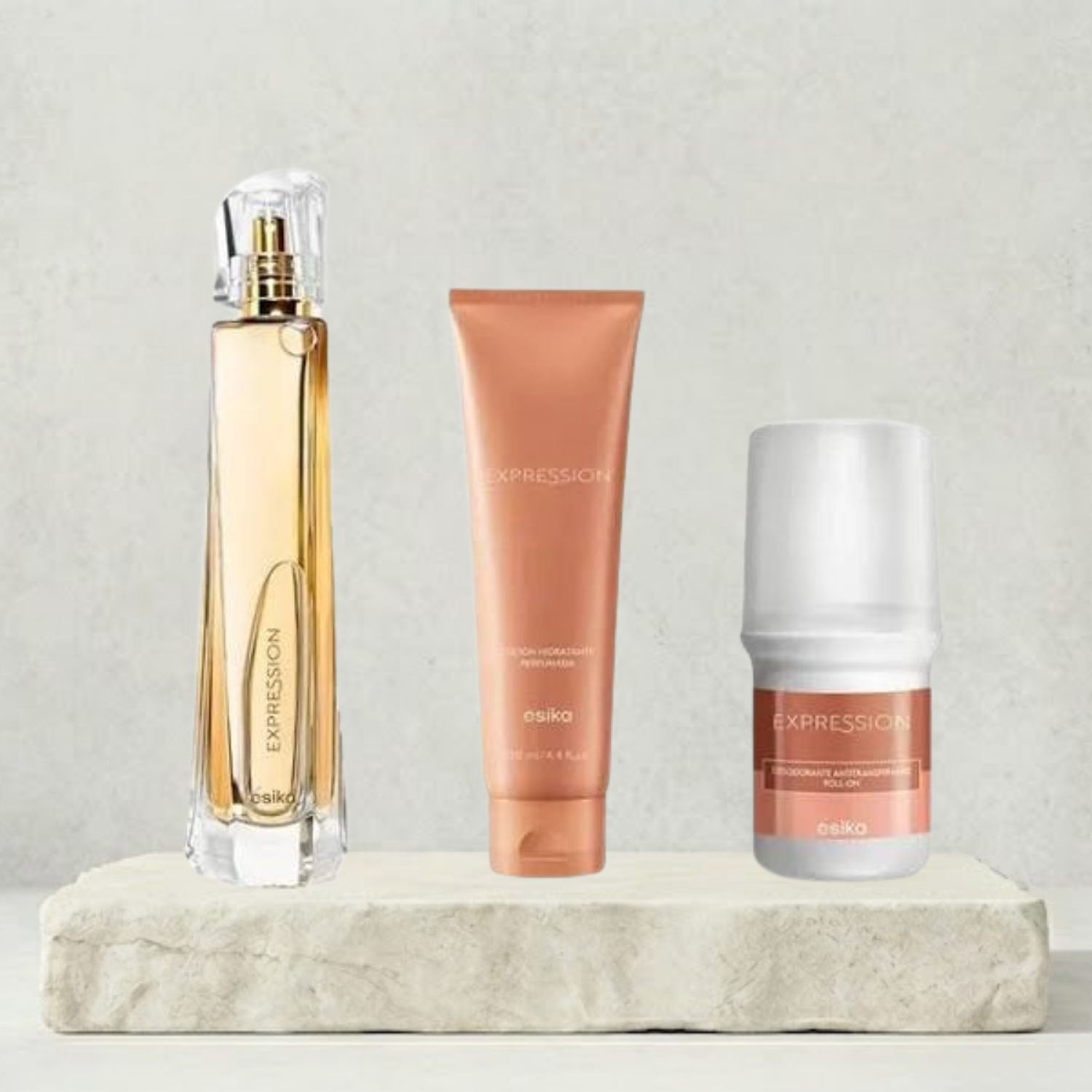EXPRESSION PERFUME FEMENINO 50 ML + LOCION PERFUMADA + DEO ROLL ON / 50 ML - 1