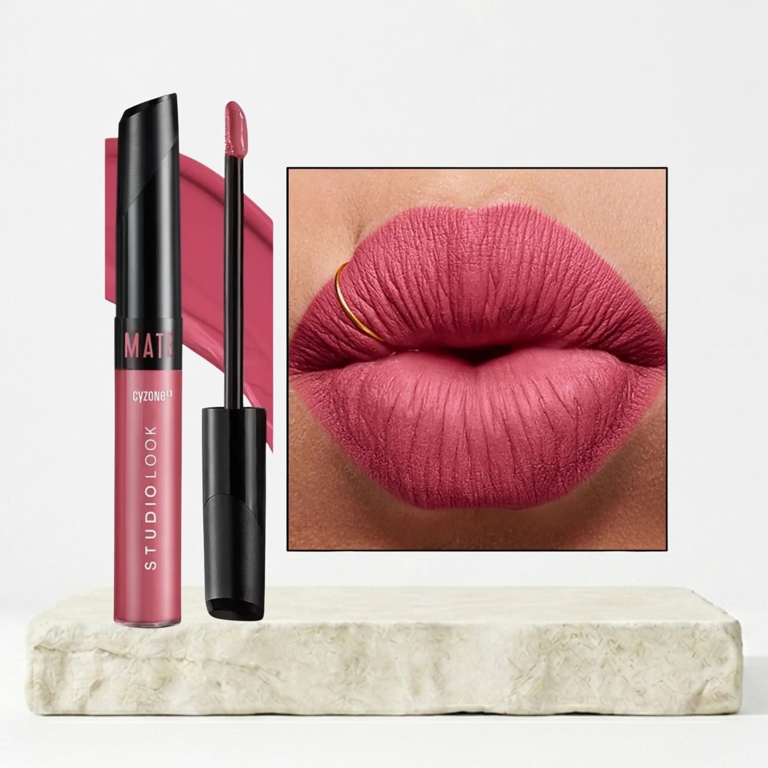 LABIAL LIQUIDO MATE STUDIO LOOK PINK NUDE - 1