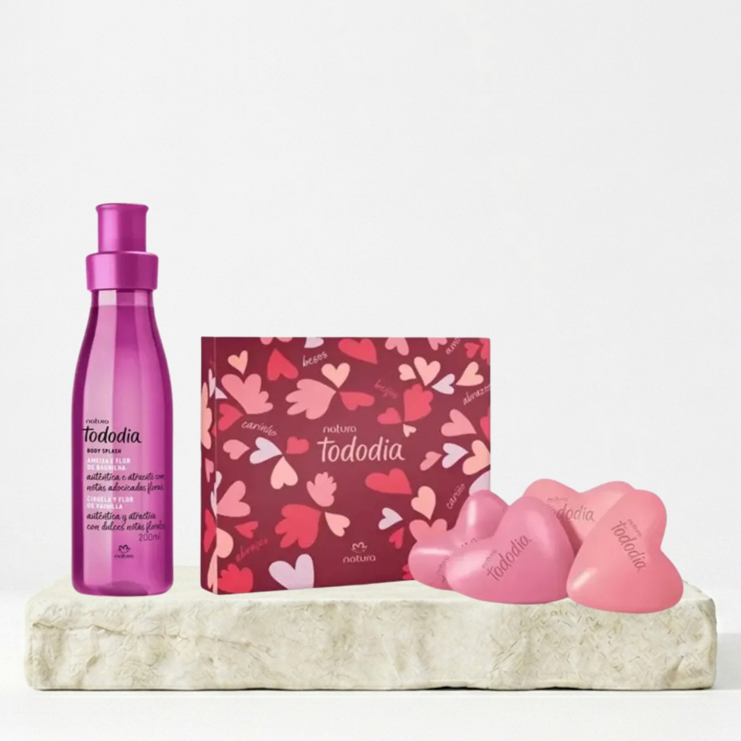 BODY SPLASH CIRUELA Y FLOR DE VAINILLA 200 ML + JABON TODODIA CORAZON - 1