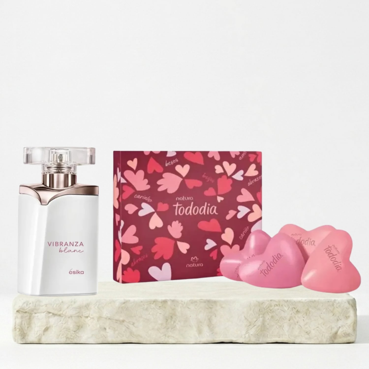 VIBRANZA BLANC PERFUME FEMENINO 45 ML + JABON CORAZON TODODIA - 1