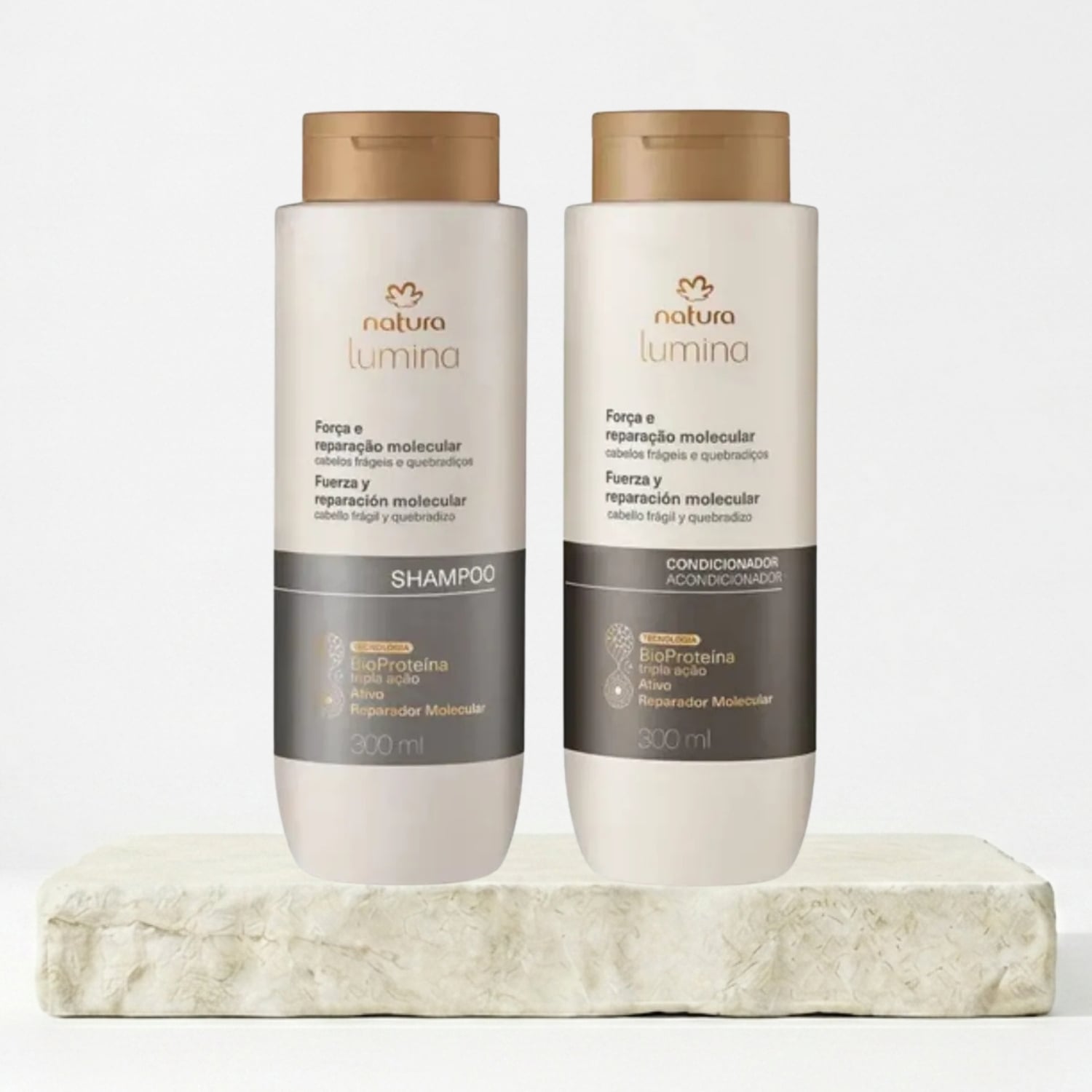 SET LUMINA FUERZA Y REPARACION MOLECULAR SHAMPOO + ACONDICIONADOR - 1