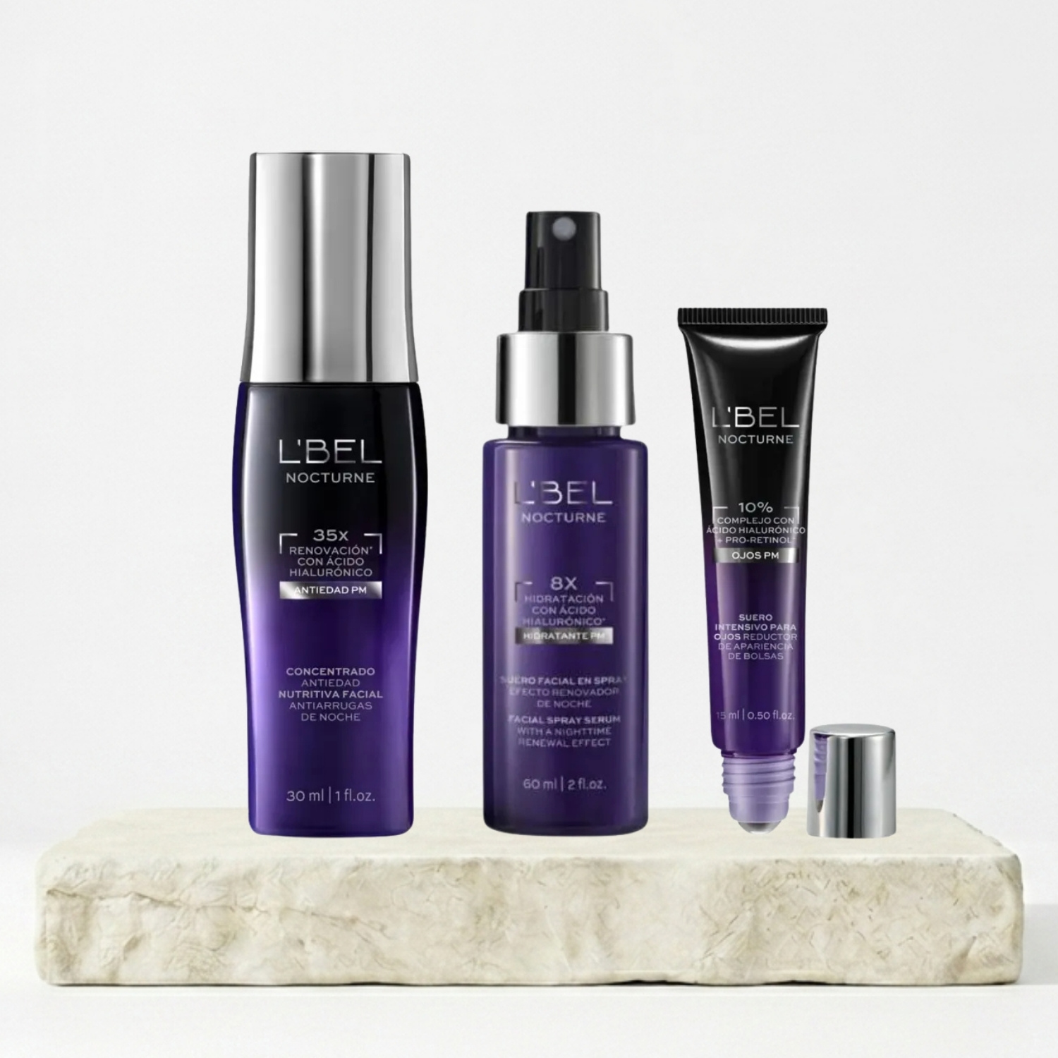 RUTINA FACIAL 3 PASOS NOCTURNÉ SERUM FACIAL HIDRATANTE Y CONTORNO DE OJOS - 1