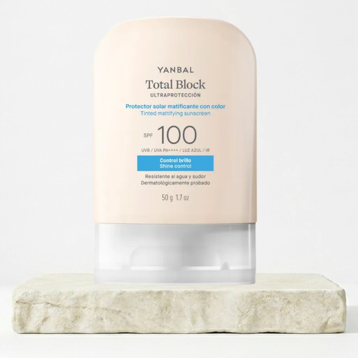TOTAL BLOCK PROTECTOR SOLAR MATIFICANTE CON COLOR 100 FPS 50GR - 1