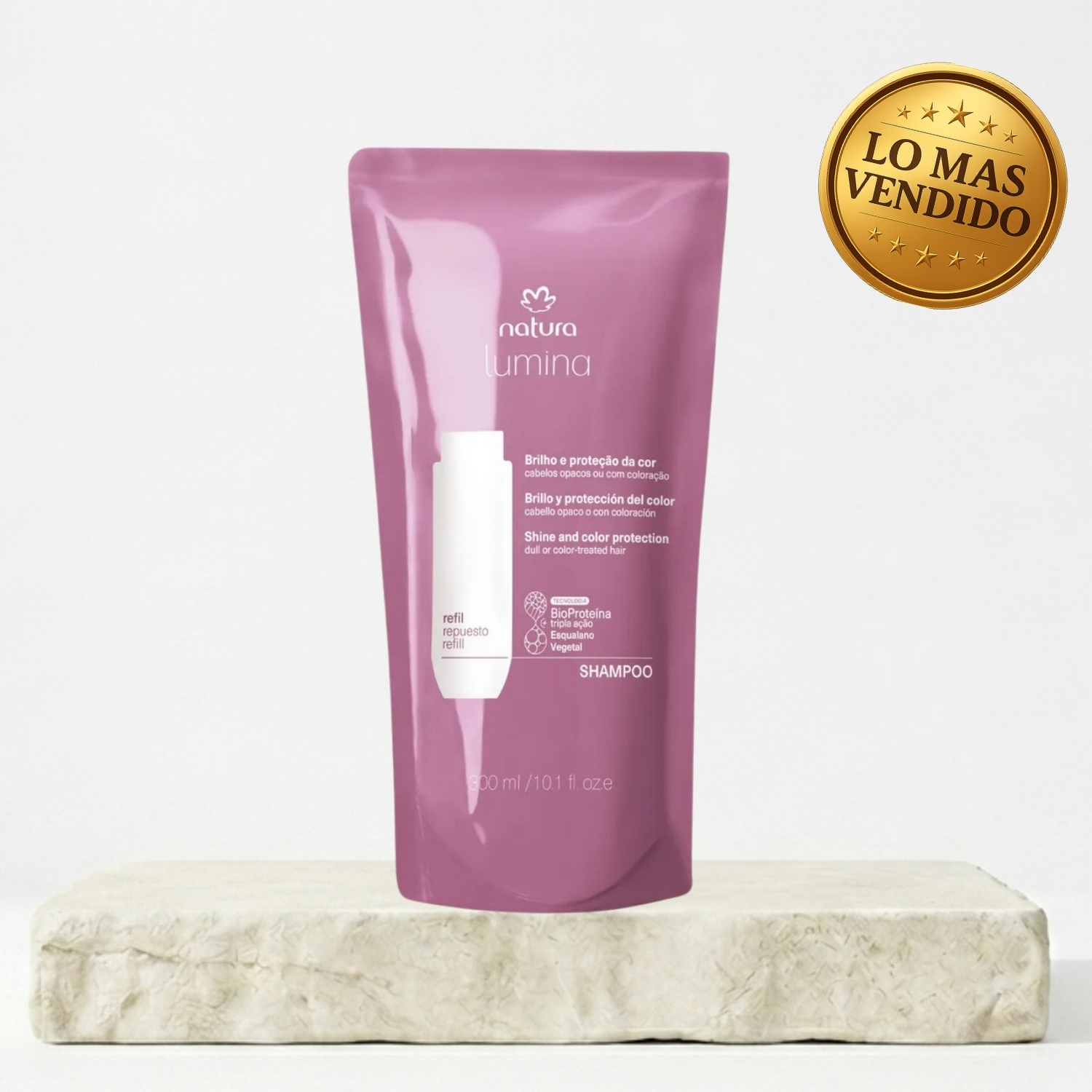 LUMINA REPUESTO BRILLO Y PROTECCION DEL COLOR SHAMPOO 300 ML - 1