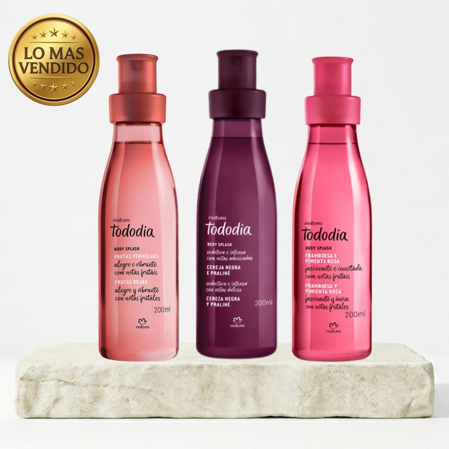 SET TODODIA FRUTAS ROJAS + FRAMBUESA Y PIMIENTA ROSA + CEREZA NEGRA Y PRALINE EAU DE TOILETTE - 1