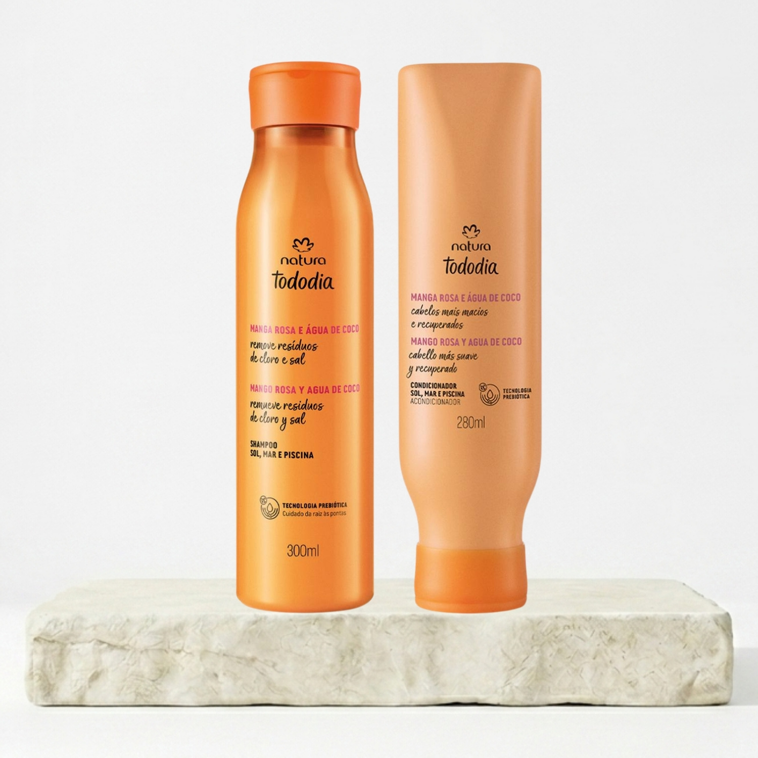 SHAMPOO + ACONDICIONADOR MANGO ROSA Y AGUA DE COCO - 1