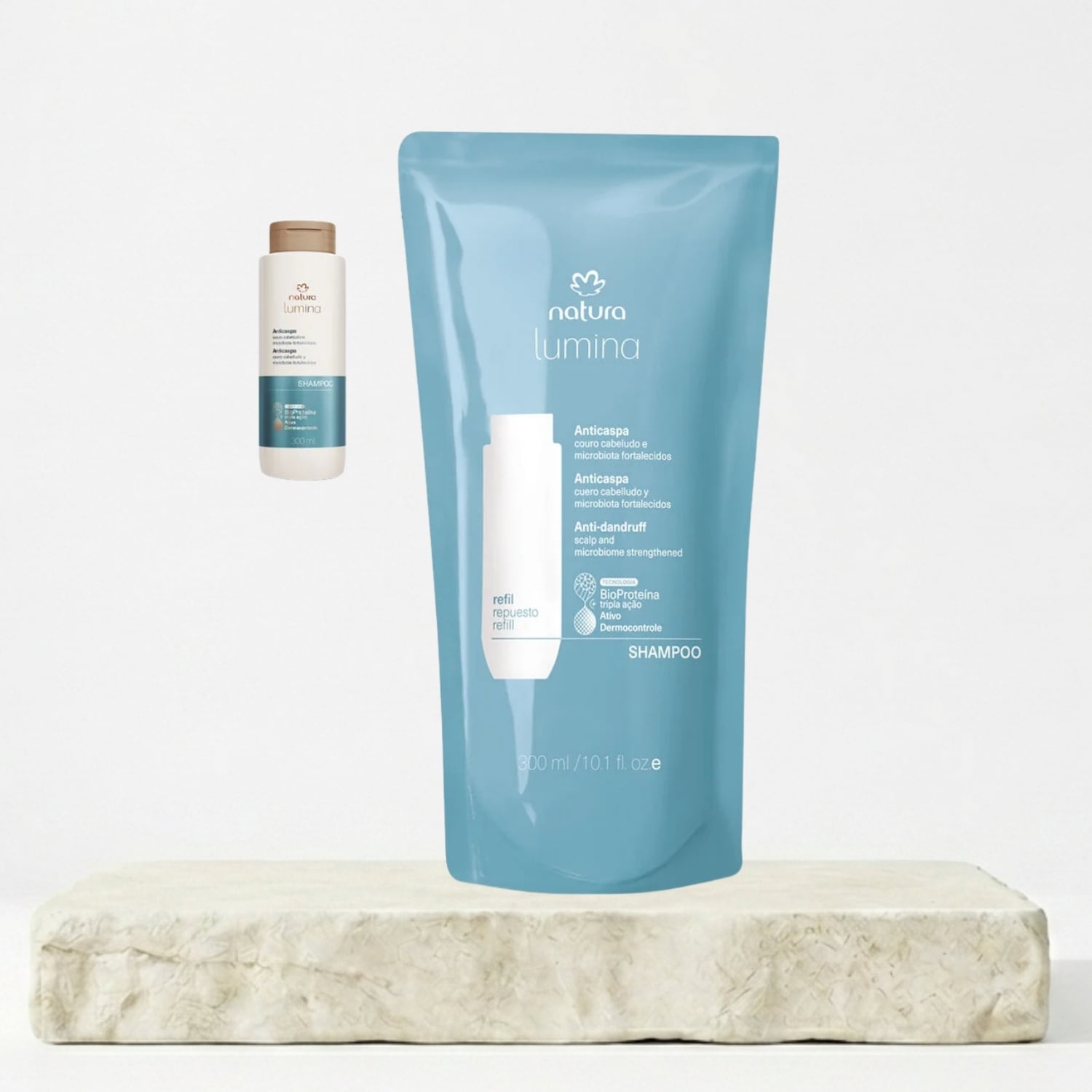 REPUESTO SHAMPOO LUMINA ANTICASPA 300 ML - 1