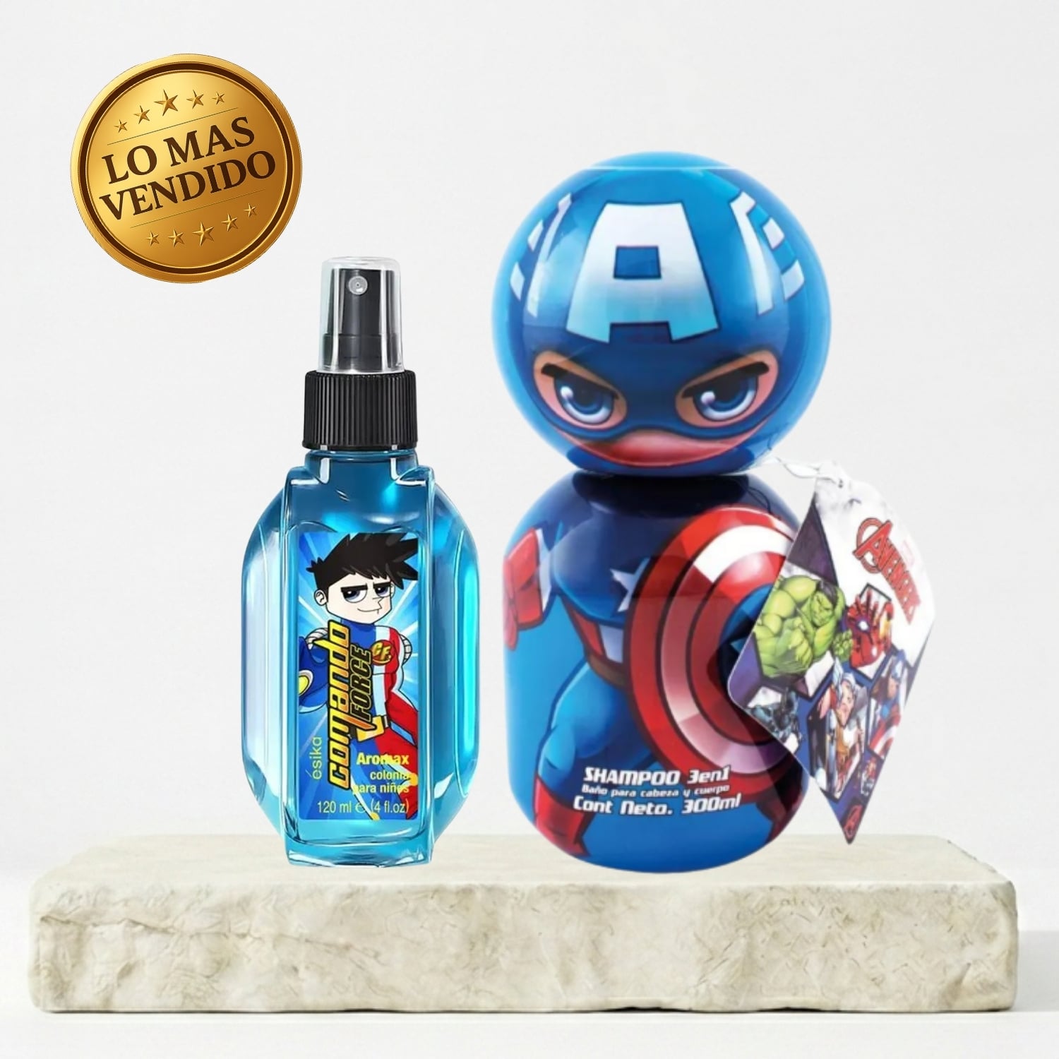 COLONIA COMANDO FORCE + SHAMPOO AVENGERS 300 ML - 1