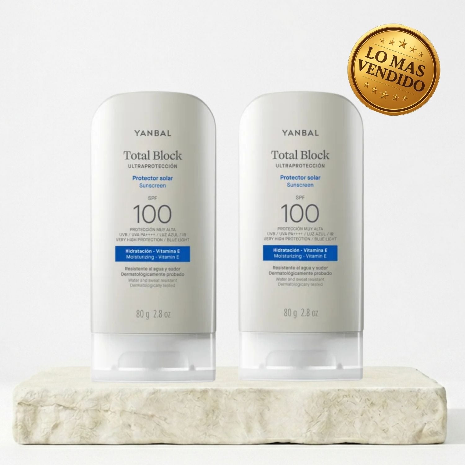 TOTAL BLOCK PROTECTOR SOLAR 100 SPF 2 UNIDADES - 1