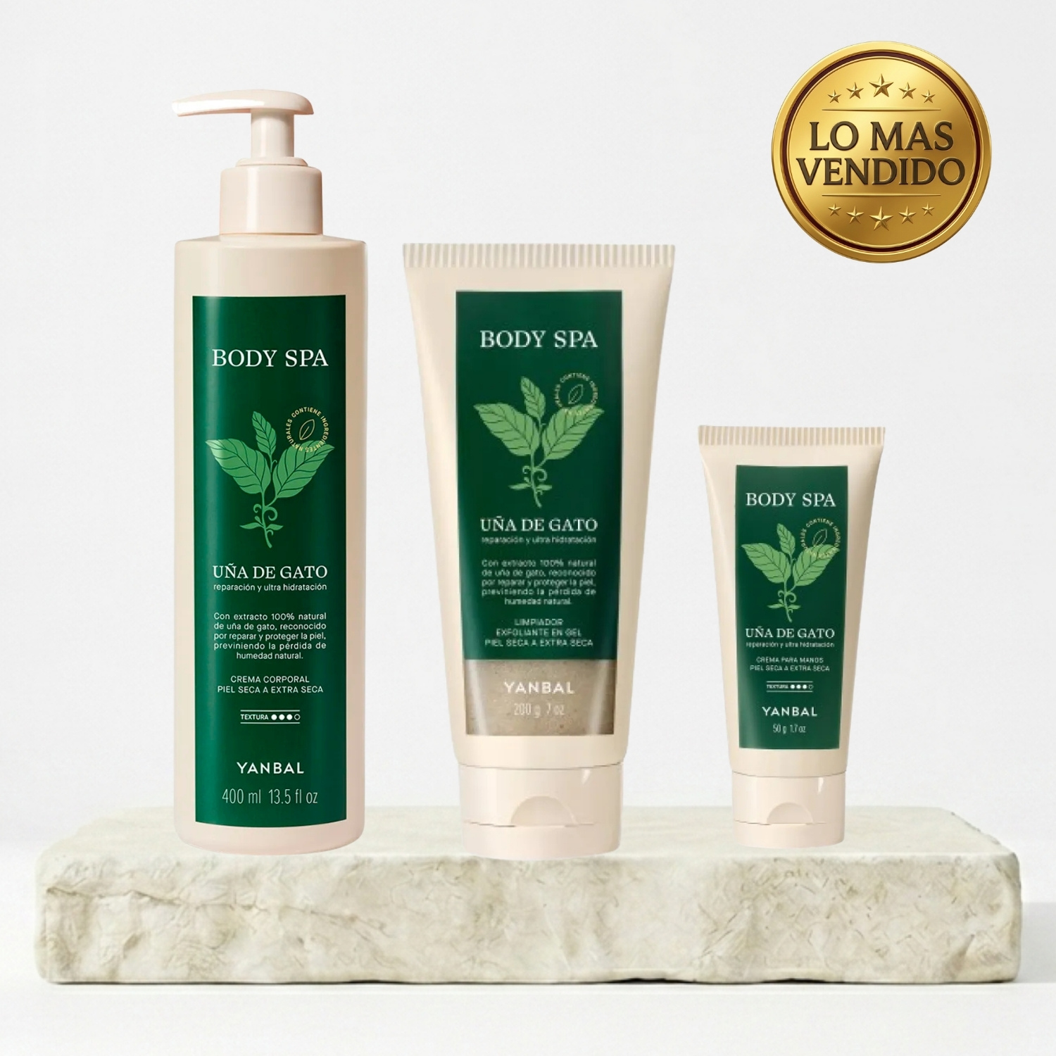 BODY SPA UÑA DE GATO CREMA DE MANO + LOCION HIDRATANTE + EXFOLIANTE - 1