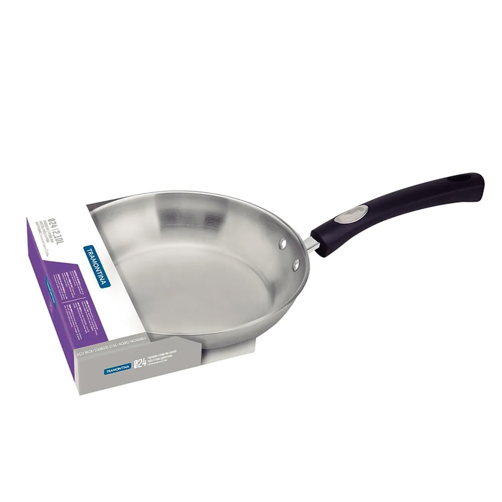 SARTÉN TRAMONTINA ACERO INOXIDABLE 24 CM SOLAR SILICONE 62135/240 - 10