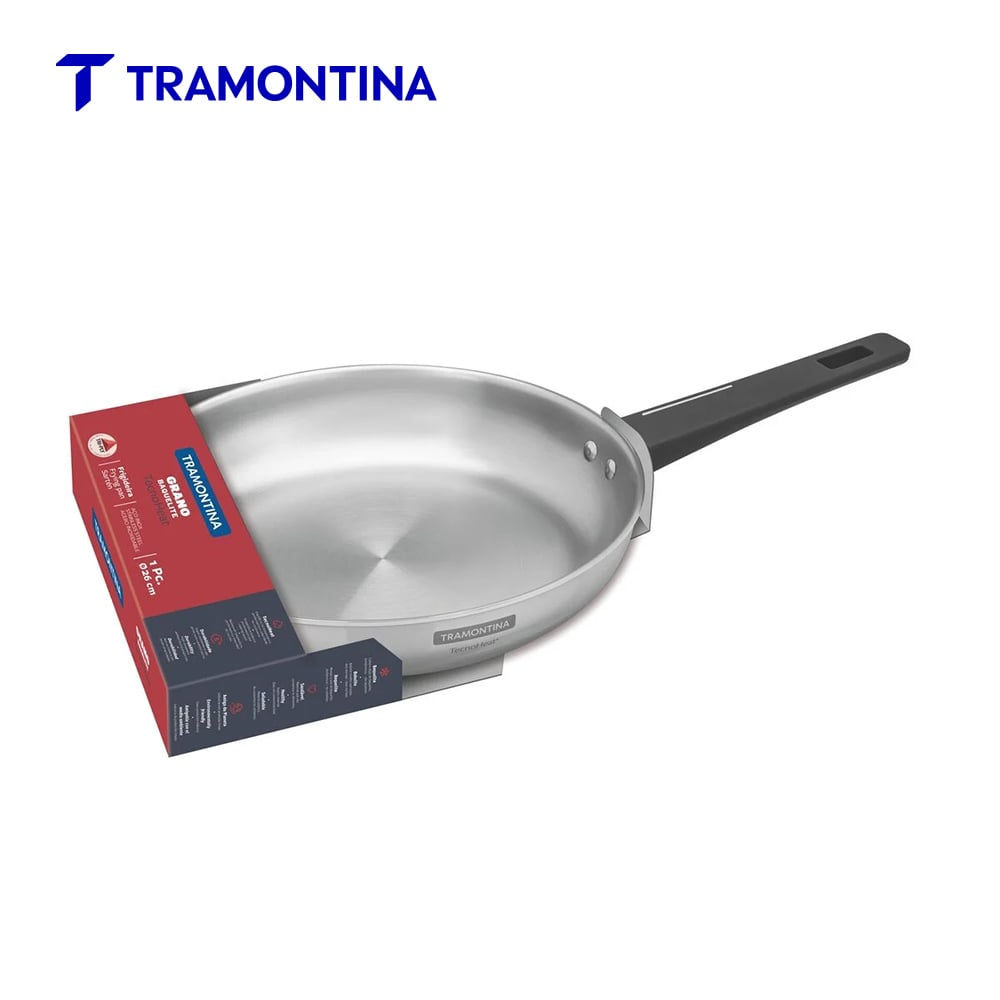 SARTÉN PROFESIONAL TRAMONTINA GRANO INOX 26CM MANGO BAQUELITA - 1